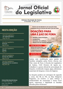 Jornal Oficial da Câmara - 250ª Edição