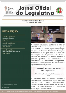 Jornal Oficial da Câmara - 245ª Edição